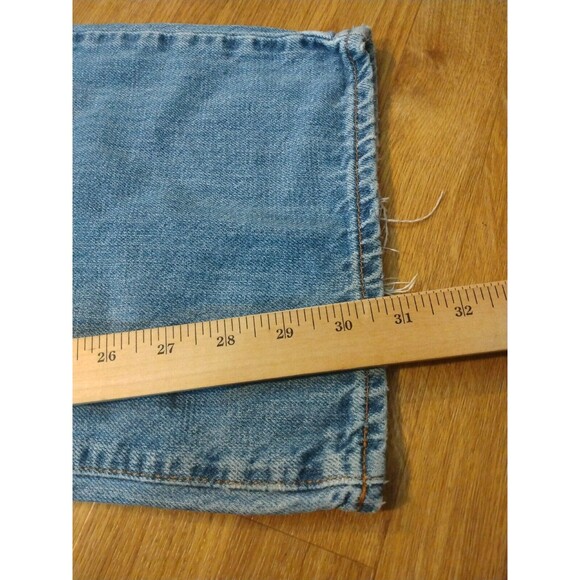 VTG Lucky Brand 165 Jeans Mens 36x32 Straight Leg Dark Wash Blue Denim Distress - Picture 12 of 14